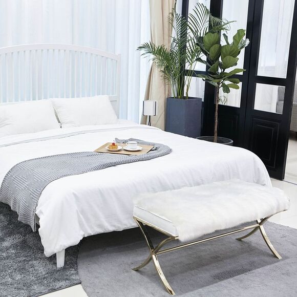 Soft Faux Fur Rug Indoor Fluffy Area Rugs Rectangle Floor Mat 2 x 3ft Snow White - Picture 6 of 6